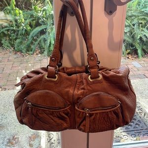 Very soft leather BoHo Sundance handbag made in Italy